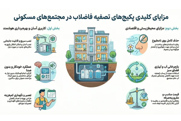مزایای پکیج تصفیه فاضلاب مجتمع های مسکونی