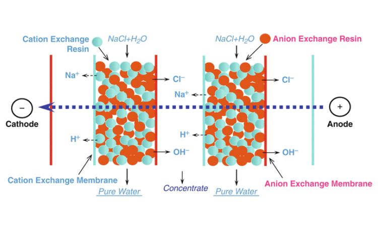 ستون تبادل یون رزینی آنیونی کاتیونی