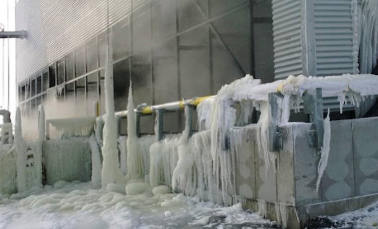 جلوگیری از یخ زدن برج خنک کننده در زمستان