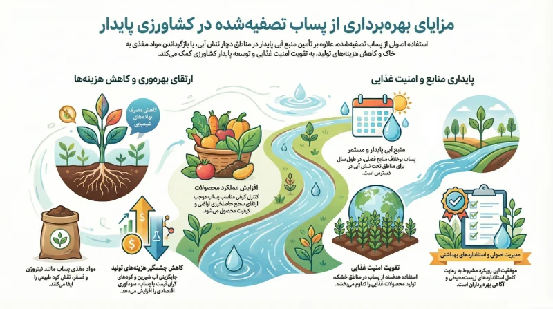 مزایای استفاده از فاضلاب تصفیه شده در کشاورزی